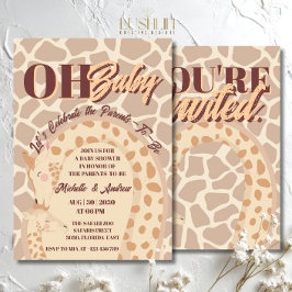 Invitación Oh Baby Jirafa Tema de Safari para Baby Shower