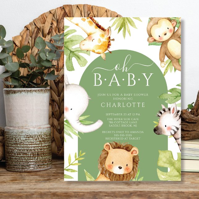 Invitación Oh Baby Jungle Baby Shower (Subido por el creador)