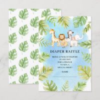 Oh Baby Jungle Baby Shower Diaper Raffle