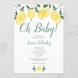 Invitación Oh Baby Lemons Baby Shower