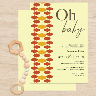 Invitación Oh Baby Mid Century Modern Baby Shower