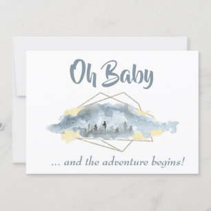 Invitación *~* OH BABY Mountain Paisscape Watercolor