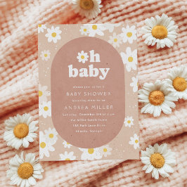 Invitación Oh Baby Neutral Daisies Baby Shower