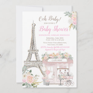 Invitación Oh Baby Paris Baby Shower Brunch
