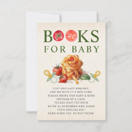 Invitación Oh Baby Pasta y Pacificadores Solicitud de Libros 
