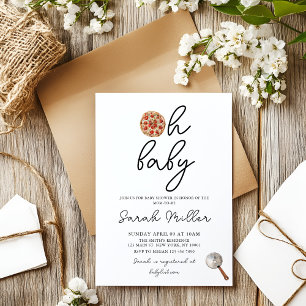 Invitación Oh Baby Pizza Baby Shower
