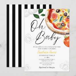 Invitación Oh Baby Pizza Pacificadores Baby Shower Italiano