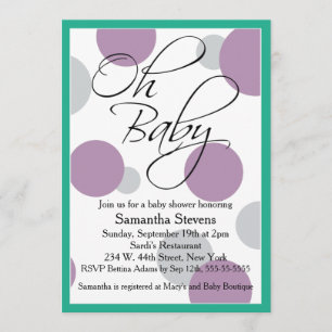 Invitación Oh Baby Posh Gender Neutral Baby Shower