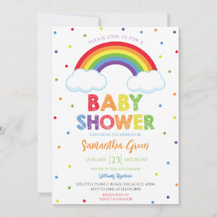 Invitación Oh Baby Rainbow Baby Shower