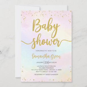 Invitación Oh Baby Rainbow Baby Shower