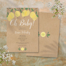 Oh Baby Rústico Boho Limones Baby Shower