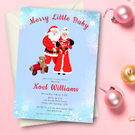 Invitación Oh Baby Santa & Mrs Claus Baby Shower