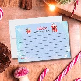 Invitación Oh Baby Santa & Mrs Claus Baby Shower Advice