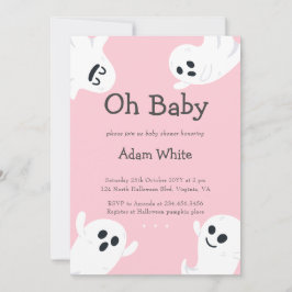 Invitación Oh Baby Spooky Ghost Halloween Fall Baby Shower