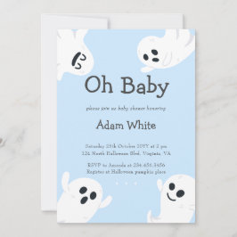 Invitación Oh Baby Spooky Ghost Halloween Fall Baby Shower