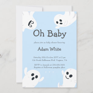 Invitación Oh Baby Spooky Ghost Halloween Fall Baby Shower