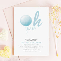 Oh Baby Suave Globo Azul Pastel Shower Niño