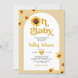 Invitación Oh Baby Sunflowers Arch Boho Baby Shower