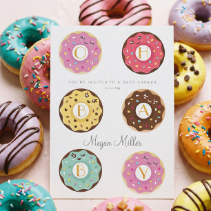 Invitación Oh Baby Sweet Donut Character Baby Shower