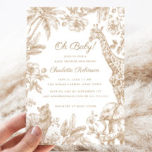 Oh Baby Tropical Jungle Safari Animals Baby Shower