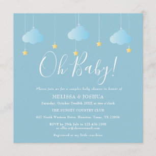 Invitación Oh Baby Twinkle Twinkle Parejas Baby Shower