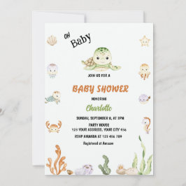 Invitación Oh Baby Under Sea Baby Shower