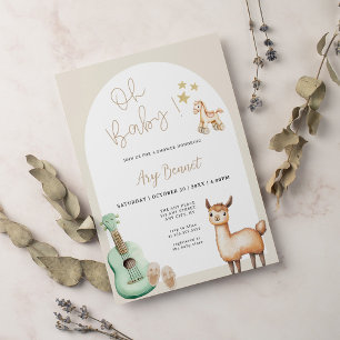 Invitación Oh Baby Vintage Toys Género Neutral Baby Shower