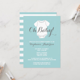 Invitación Oh Baby - Whimsical Blue Boy Fiesta