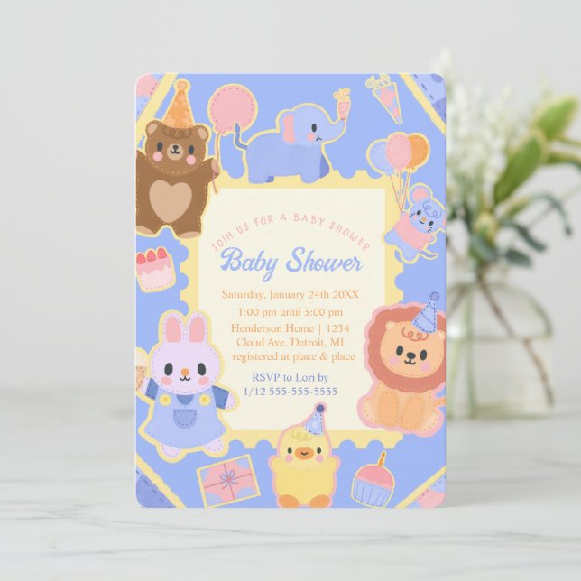 Invitación Oh Baby Wild Delight Invitation (Anverso de pie)