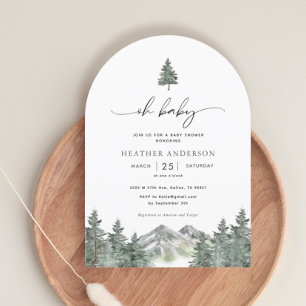 Invitación Oh Baby Wild One Mountain Boy Baby Shower Arch