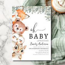 Oh Baby Woodland Animals Baby Shower
