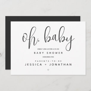 Invitación Oh, bebé de Modern Minimalista Baby Shower co-ed