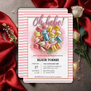 Invitación Oh bebe French Patisserie Baby Shower 