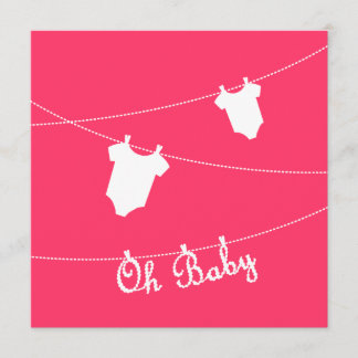 Invitación ¡Oh bebé!Invitación a Baby Shower