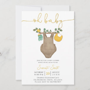 Invitación Oh bebé limón Fiesta de baby shower