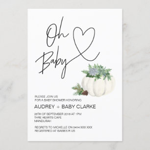 Invitación Oh Bebé Sexo Neutral Ducha de Acción de Gracias Ca