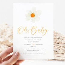 Oh Bebé Simple Daisy Gender Neutral Baby Shower