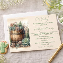 ¡Oh bebé! Suculentas rústicas y cactus para baby s