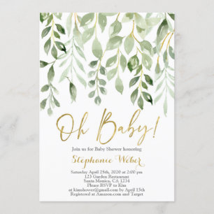 Invitación Oh bebé, una ducha de bebé