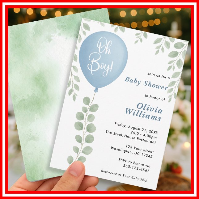 Invitación Oh Boy Baby Shower (Subido por el creador)