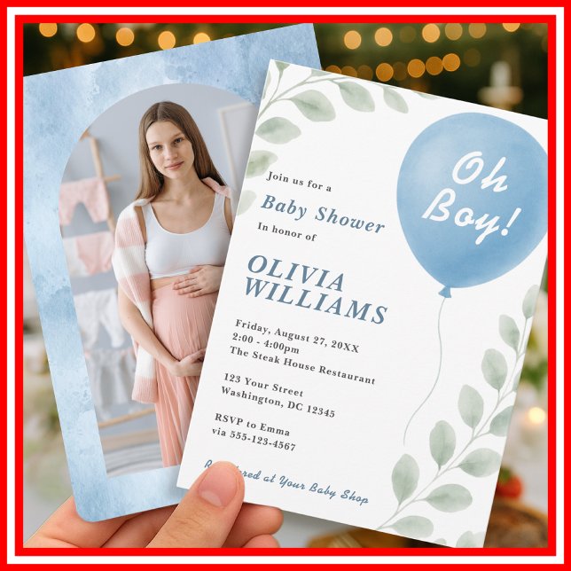 Invitación Oh Boy Baby Shower (Subido por el creador)