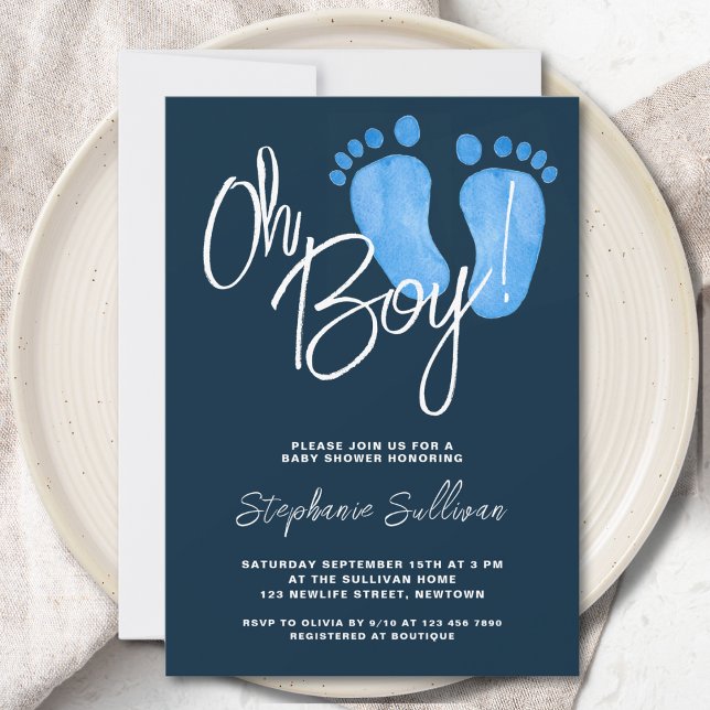 Invitación Oh Boy Baby Shower (Subido por el creador)