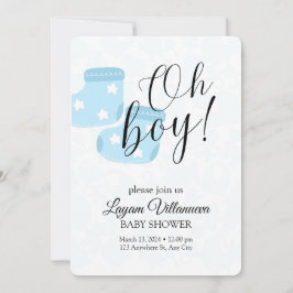 Invitación "Oh Boy" Baby Shower Invitation 
