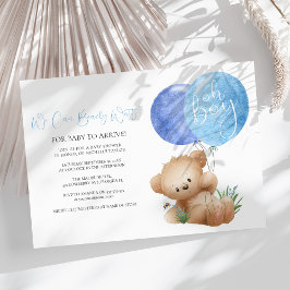 Invitación Oh Boy Bear & The Bee Baby Shower Invitation