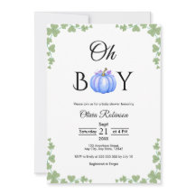 Oh Boy Blue Pumpkin Fall Baby Shower