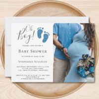 Oh Boy Blue Purpurina Feet Photo Baby Shower