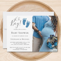 Oh Boy Blue Purpurina Pies Foto Parejas Baby Showe