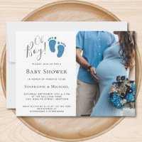 Oh Boy Blue Purpurina Pies Foto Parejas Baby Showe