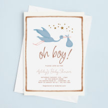 Oh Boy Boho Cigüeña Baby Shower