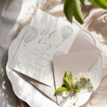 Oh Boy - Boy Baby Shower Hot Air Balloon